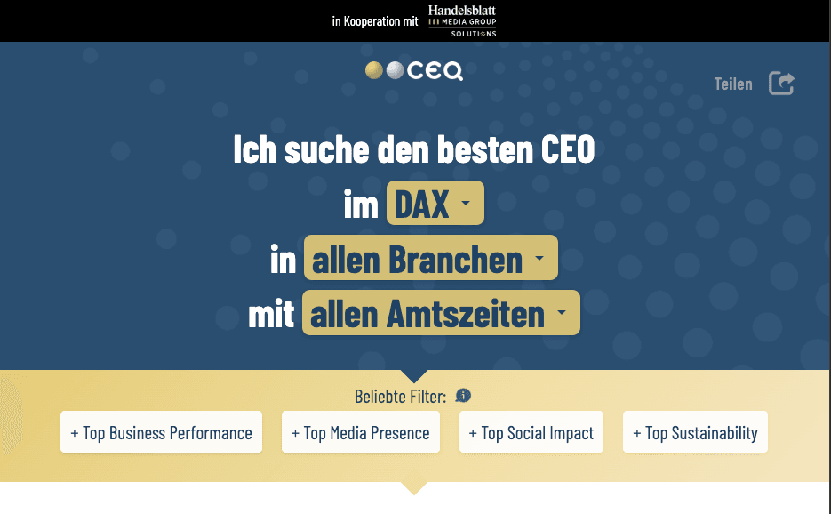 CEO Ranking platform